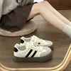 Zapatillas de entrenamiento alemanas para mujer, zapatos de suela gruesa, zapatos blancos, zapatillas deportivas casuales, zapatos Argan, zapatos de tela del viejo Pekín, zapatos de suela gruesa, zapatos blancos