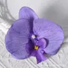 Pétalas de cabeça de flor phalaenopsis de filme artificial acessórios de flor artificial adorno de cabeça grampo de cabelo diy feito à mão decoração de casamento