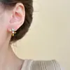 Pendientes de Flor de Cuatro Hojas Doble Cara 2026 Nuevo Estilo Popular Lujo Ligero Gama Alta Exquisitos Pendientes de Circonita Pendientes de Estilo Nicho