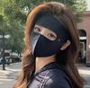 Mascarilla de Verano Anti-UV de Seda de Hielo con Protección Ocular Sin Marcas Ice Hole para Mujer, Sombrilla Estéreo 3D para Cara Completa