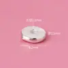 Joyería de Plata de Ley S925 Cuentas Espaciadoras de Disco Sólido Liso Accesorios para Joyería DIY Material