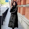 Liquidación Especial Bienestar Chaqueta Larga de Plumas Estilo Coreano Alta Calidad Pluma de Pato Blanca Chaqueta de Plumas Buena Calidad