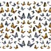 Adesivos de borboleta para manicure transfronteiriços, celebrantes da Internet, adesivos 3D à prova d'água, adesivos coloridos para unhas a laser, adesivos de borboleta para unhas