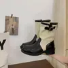Botines cortos retro para mujer, Botas estilo Martin británico, de trabajo, estilo western, de media caña, con tacón grueso, nueva moda otoño 2026 con pliegues, botas para mujer