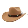 Aliexpress Amazon Sombrero de Copa de Lana de Una Línea para Hombre y Mujer Sombrero de Vaquero Sombrero de Jazz Sombrero de Copa de Ala Ancha Yzd099