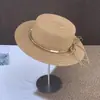Chapéu de palha versátil de aba reta para mulheres em férias na praia, proteção solar, chapéu de sol de verão para praia com estilo étnico