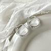 Onihan S925 Sterling Silver Diamond-cut Super Flash Brincos Feminino Coreia do Sul Moda Brinco Simples Romboide