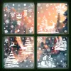 Decoraciones de Navidad, Alce, Copos de Nieve, Cascabeles, Pegatinas para Ventana, Montaje de Atmósfera Navideña, Trineo, Papá Noel, Pegatinas Electrostáticas para Vidrio