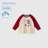 [7A Antibacteriano] Camiseta de Manga Larga para Niña Ropa de Otoño 2 Colores Bloqueados para Niños Pequeños Tops de Bebé Ropa de Otoño para Niños Ropa de Cuello Redondo para Niños