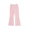 Pantalones casuales de punto de color liso Wulib para niñas, colección primavera y otoño 2026, lindos y elegantes, favorecedores y adelgazantes, versátiles pantalones de campana