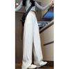 Pantalones de traje rojos de angora para hombre, nuevo lanzamiento de otoño, pantalones ajustados con caída, estilo marca de moda, pantalones rectos combinables
