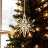 Copos de Nieve Decorativos Acrílicos Transfronterizos Creación de Atmósfera Navideña Decoración DIY Suministros Navideños Accesorios Colgantes de Copos de Nieve