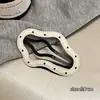 Pinza para el cabello de cuero de lunares blancos y negros para mujer, flequillo, pinza para el cabello con flequillo, dulce, cool, chica hot, clip bb, simple, pinza lateral, horquilla, accesorio para la cabeza