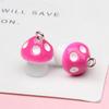 Chaveiro Natural Cogumelo Forma Pingente DIY Colar Pingente Dust Plug Pingente com Pino de Pendurar