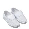 Zapatos de lona blanca con suela de SPU, de malla simple, con cuatro ojales, resistentes al polvo, limpios y transpirables, de suela suave y antiestáticos.