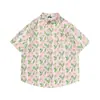 Camisas Hawaianas de Manga Corta New Retro Transfronterizas para Hombres y Mujeres, Casual Modernas Holgadas para Parejas, Camisas Florales de Playa para Vacaciones