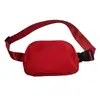 Nuevo de fábrica Venta caliente Liso Mismo estilo que Lulu Bolso de cintura deportivo de nailon Cruzado Impermeable Cremallera Bolso para el pecho para teléfono móvil