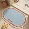 Alfombra de suelo absorbente de baño de moda, felpudo antideslizante para entrada de baño, alfombrilla de suelo de tierra de diatomeas para baño del hogar