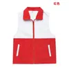 Chalecos de voluntario con impresión de logo, chalecos rojos de caridad, uniforme de voluntario, chalecos promocionales para grupos, ropa de trabajo