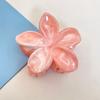 Pinza para el pelo Oufelai Flor de Plumeria Europea y Americana Transfronteriza Pinza Lateral Pinza para la Parte Posterior de la Cabeza Peinado Recogido Pinza de Tiburón Accesorio para el Cabello Que No Daña el Cabello