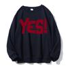 Sudadera de Felpa Nueva de Invierno 2025 para Hombre, Estilo Americano Estampado Trendy Ins Chaqueta Holgada, Top de Cuello Redondo Estilo Pareja