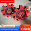 Roda dentada transportadora de aço inoxidável para mineração, roda dentada multidentes, roda dentada de engrenagem industrial, roda dentada de elevação tipo caçamba