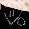 Novo Estilo Ins Transfronteiriço Acessível Luxo Super Brilhante Corrente de Garras de Cristal Colar Pulseira de Celebração de Banquete Feminino Conjunto Completo de Joias com Diamantes