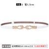 Cinturón fino de cuero nuevo para mujer, cinturón de piel de vaca, sensación de alta gama con vestido, comodín decorativo, cadena de cintura para traje, venta al por mayor