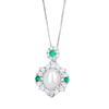 Collar de Plata de Ley S925 Calcedonia Blanco Hielo para Mujer Estilo Corte Francés Elegante Banquete Cadena Clavicular Central Combinación Perfecta Lujo Ligero
