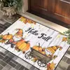 Felpudo de Halloween Transfronterizo Resistente a la Suciedad del Baño Terciopelo de Cristal Absorbente Antideslizante Felpudo para Puerta de Entrada Alfombra de Halloween
