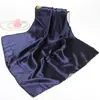 Bufandas de Color Sólido Nuevas para Primavera, Otoño e Invierno, Bufandas Cuadradas de 60 cm, Bufandas Decorativas Profesionales para Mujer, Bufandas Pequeñas de Satén al por Mayor, Bufandas