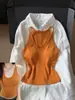 Camisola Racerback Azul Marino con Cuello en U para Mujer, Verano Ajustada con Copas, Adecuada para Usar en Capas o Sola, Top de Moda