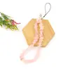 Cadena de Teléfono con Colgante de Perlas de Moda Estilo Ins Amatista Natural Piedra Triturada Correa para Teléfono Accesorios de Decoración DIY Venta al por Mayor
