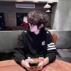 Sudadera con capucha bordada de letras de estilo americano de moda para hombres y mujeres, adecuada para otoño e invierno, estilo callejero para adolescentes y parejas