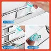 Estante de Almacenamiento para Baño, Toallero de Acero Inoxidable sin Taladro, Toallero para Inodoro y Baño, Ferretería para Baño de Hotel