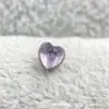 Aleación de titanio ASTM F-136 incrustada con ópalo de amor Titanio G23 rosca interna cabeza de joya de pendiente de amor nuevo