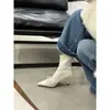 Botines de Punta Aguda para Mujer 2026 Nuevos Botines de Otoño e Invierno para Mujer Botines de Tacón Fino Botines Estrechos de Nicho Botas Cortas Tipo Martin Botines de Tacón Alto