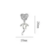 Nova Arte de Unhas Joia de Zircônia Pingente de Laço Super Brilhante de Luxo Coração Flor Rosa Decoração de Unha Fabricante de Diamantes
