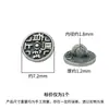 Botón para Potenciar el Dinero Plata de Ley Sólida 925 Caballo del Zodiaco Hebilla de Plata Cierre para Extremo de Cuerda Hecho a Mano DIY Hebilla de Plata