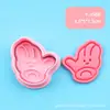 Série de Expressões Faciais Polegar para Cima Tchau Biscoitos Desenho Animado 3D DIY Argila Impressão de Simulação Moldes para Biscoitos