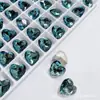K9 broca de uñas Maillard de alta calidad verde oscuro con diamantes mixtos corte de semilla china fondo puntiagudo corte de nido de pájaro accesorios de joyería de huevo de paloma Diamante