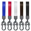 Chaveiro de carro de couro personalizado metal criativo fivela de cachorro fofo anel de chaveiro de couro acessórios pequeno anel pingente