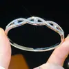 Moda Transfronteriza Europea y Americana Forma de Serpiente de Circonita Pulsera Geométrica Lujo Ligero Sensación de Alta Gama Pulsera Diseño de Nicho Joyería de Mano de Moda para Mujeres