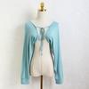 Verão Novo Estilo Cardigan Vento Suave Proteção Solar Jaqueta Curta Top Tricotado de Alças Solto de Manga Comprida Feminino Climatizado