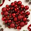 Bolas de Natal 3/4/5cm/6cm Pacote Misto Conjunto de 10 Peças Decoração de Natal Bola Colorida Bola de Plástico Revestida
