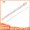 Clarineto branco de 6 furos material PP Flauta transversal alemã estudante iniciante prática plástico PP Clarineto PP