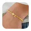 Amazon Transfronterizo Nuevo Colgante de 26 Letras Pulsera con Cuentas de Corazón Diseño de Joyería de Moda Pulsera para Mujer Tendencia