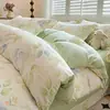 Conjunto de Quatro Peças Estampado de Algodão Puro Bordado com Franjas na Borda, Novo Estilo Primavera/Verão 2026 Conjunto de Três Peças para Dormitório Estudantil