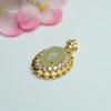 Colgante de Jade Hetian Natural Guan Yu Huevo de Paloma Collar de Jade Completamente Diamantado Colgante de Joyería S2032660