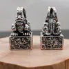 Joyería de plata de ley s925 al por mayor personalidad plata tailandesa valiente fortuna en el sello del tesoro cuatro bestias divinas colgante para hombres y mujeres